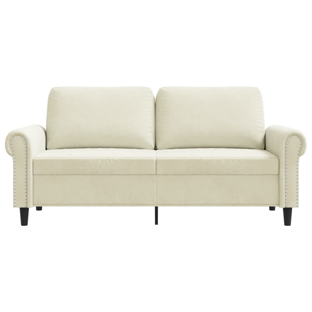 2-Sitzer-Sofa Creme 140 cm Samt