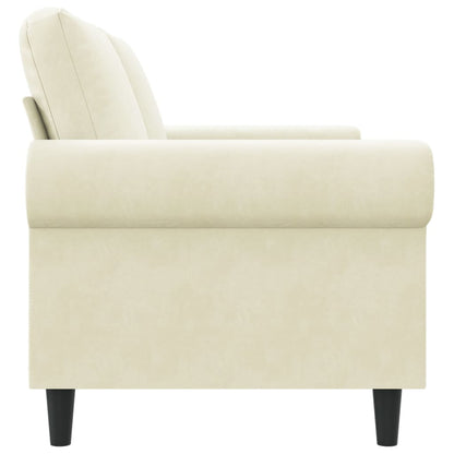2-Sitzer-Sofa Creme 140 cm Samt
