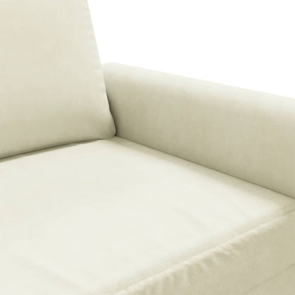 3-Sitzer-Sofa Creme 180 cm Samt