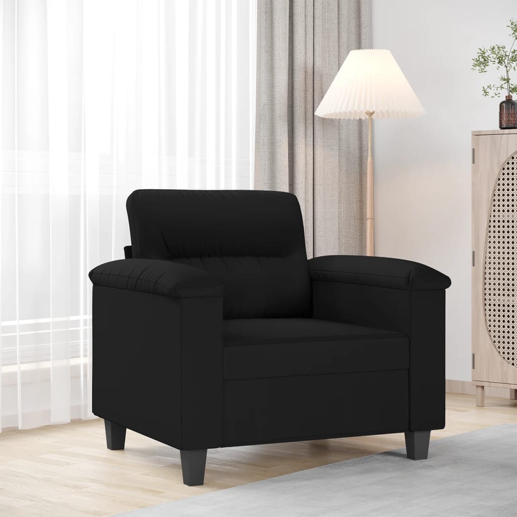 Sessel Schwarz 60 cm Mikrofasergewebe