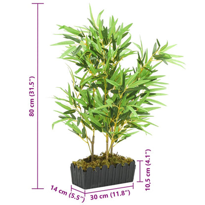 Bambusbaum Künstlich 500 Blätter 80 cm Grün