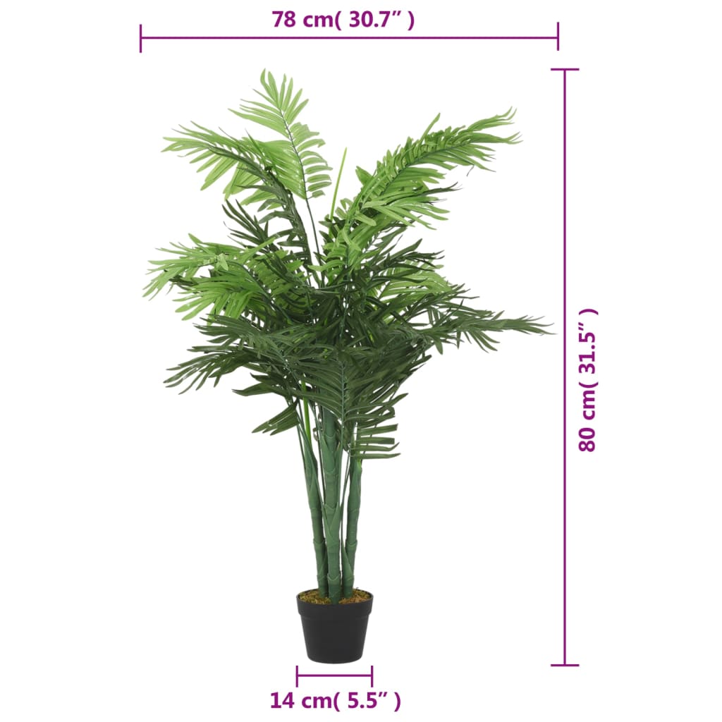 Palme Kunstig 18 Blade 80 cm Grøn