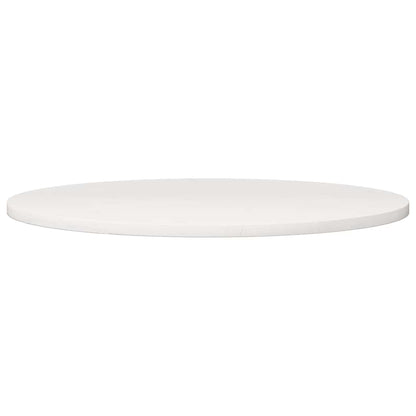 Tischplatte Rund Weiß Ø80x3 cm Massivholz Kiefer