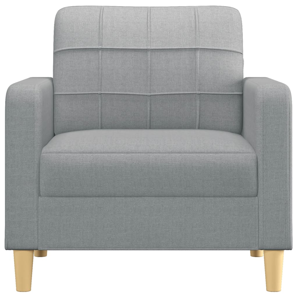 Sofa Lænestol Lysegrå 60 cm Stof
