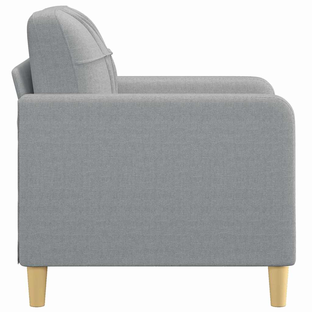 Sofa Lænestol Lysegrå 60 cm Stof