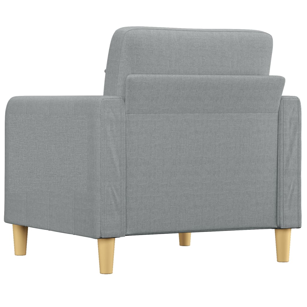 Sofa Lænestol Lysegrå 60 cm Stof