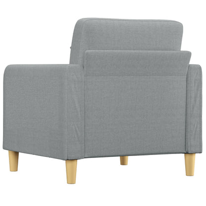 Sofa Lænestol Lysegrå 60 cm Stof