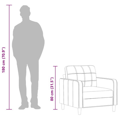 Sofa Lænestol Lysegrå 60 cm Stof
