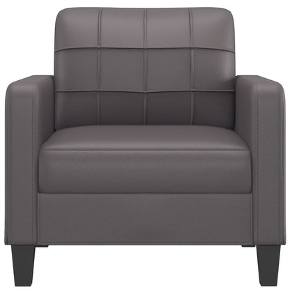 Sessel Grau 60 cm Kunstleder