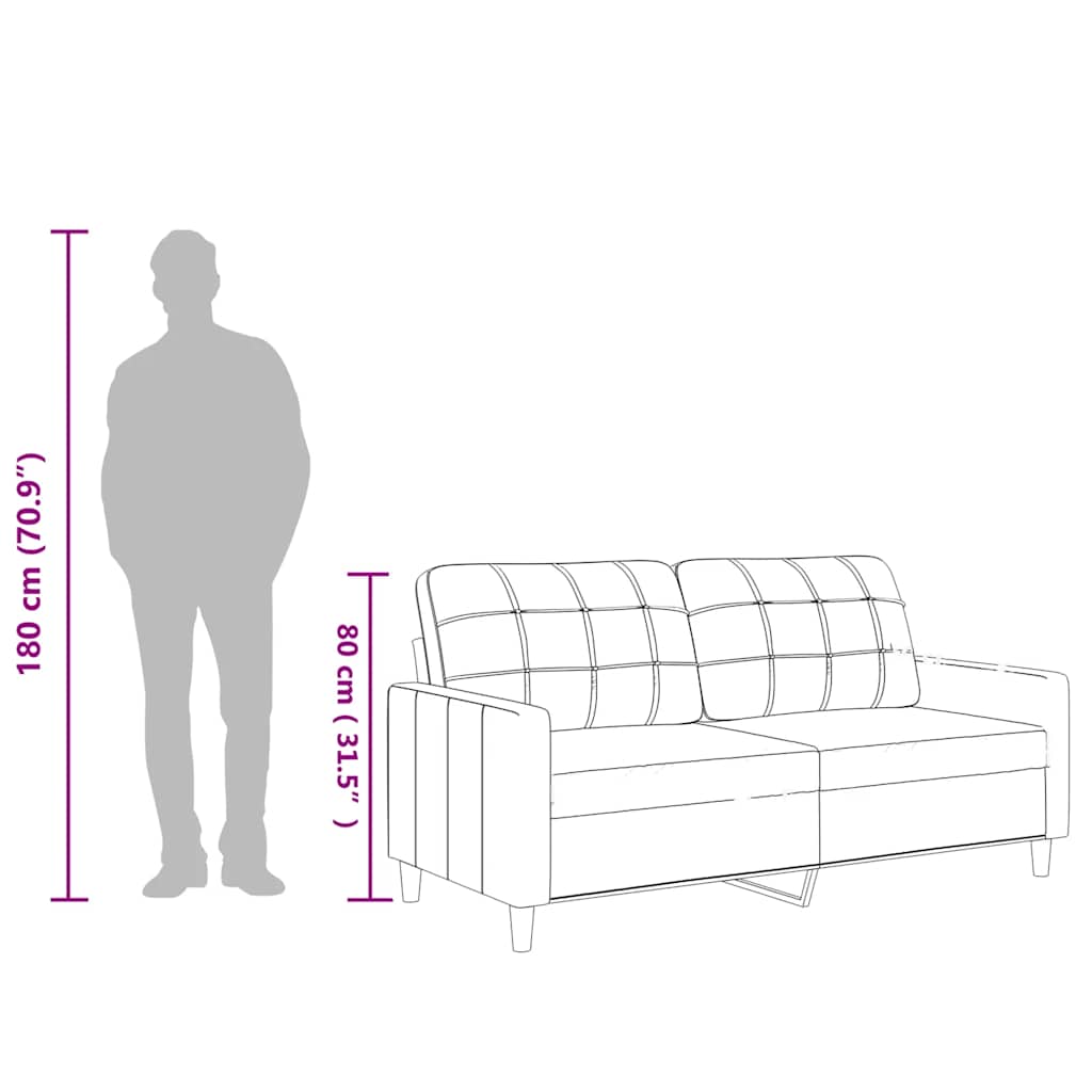 2-Sitzer-Sofa Weinrot 140 cm Kunstleder