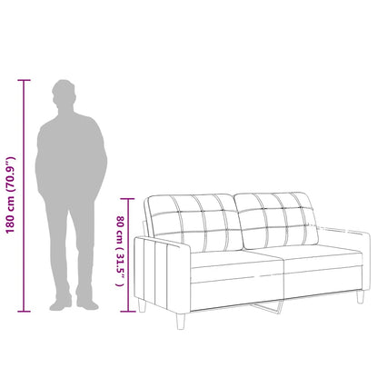 2-Sitzer-Sofa Cappuccino-Braun 140 cm Kunstleder