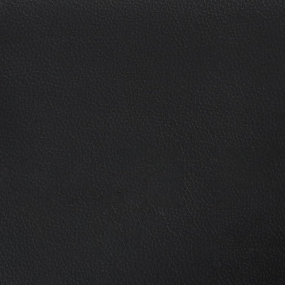 2-Sitzer-Sofa Schwarz 120 cm Kunstleder