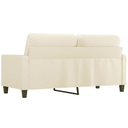 2-personers sofa creme 140 cm kunstlæder