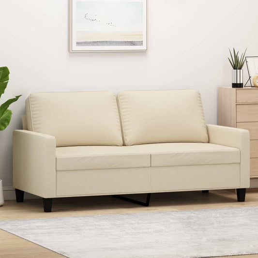 2-personers sofa creme 140 cm stof