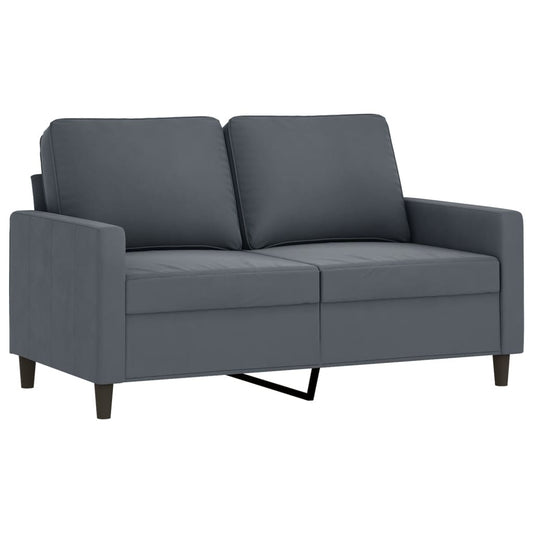 2-personers sofa mørkegrå 120 cm fløjl