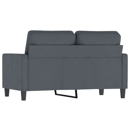 2-personers sofa mørkegrå 120 cm fløjl