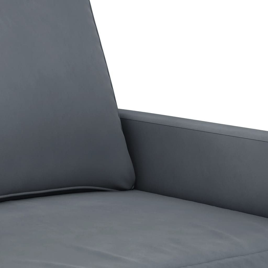 2-personers sofa mørkegrå 120 cm fløjl