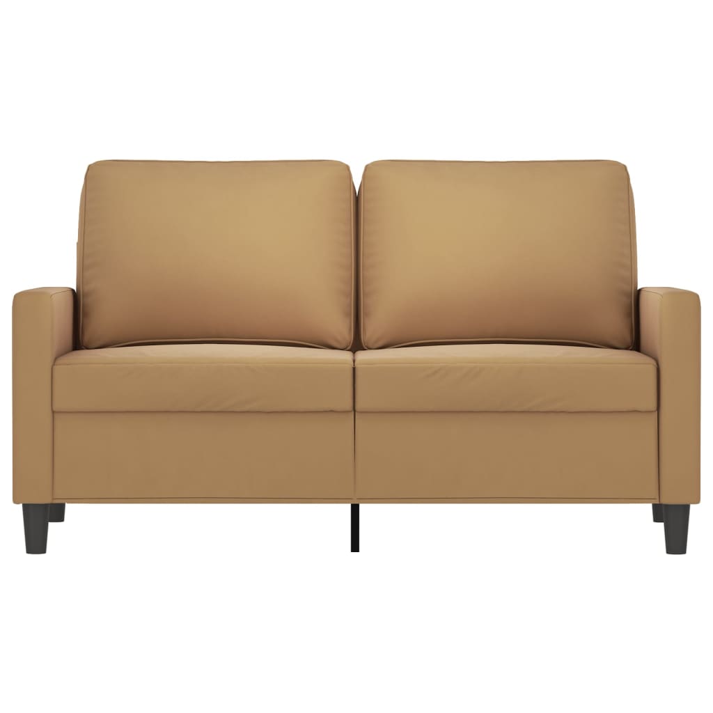 2-personers sofa brun 120 cm fløjl
