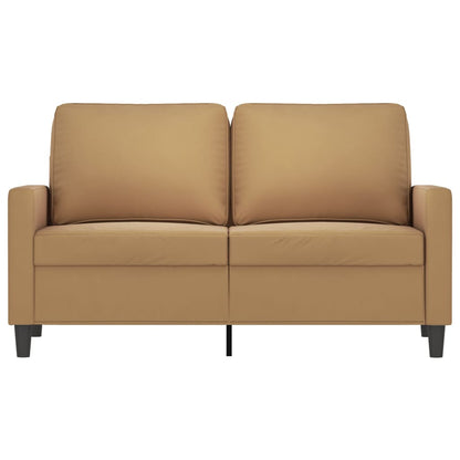 2-personers sofa brun 120 cm fløjl