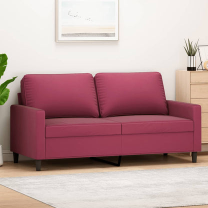 2-personers sofa vinrød 140 cm fløjl