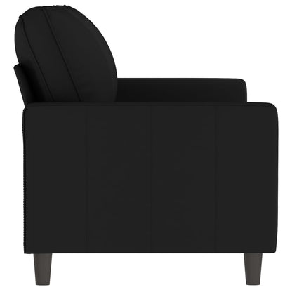 2-personers sofa sort 140 cm fløjl
