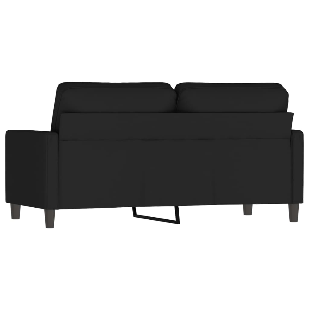 2-personers sofa sort 140 cm fløjl
