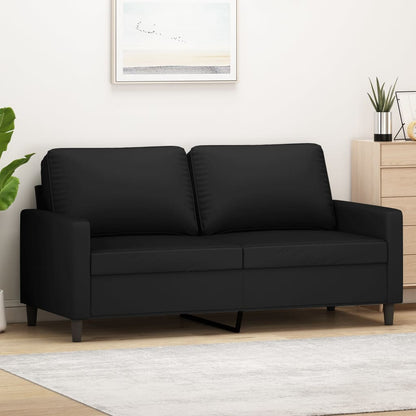 2-personers sofa sort 140 cm fløjl