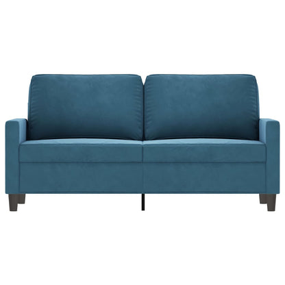 2-personers sofa blå 140 cm fløjl