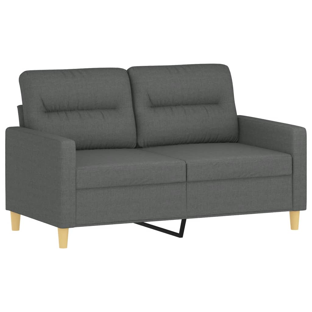 2-personers sofa mørkegrå 120 cm stof