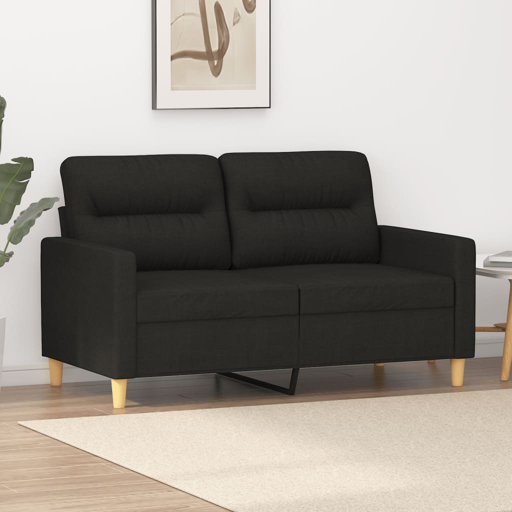 2-personers sofa sort 120 cm stof