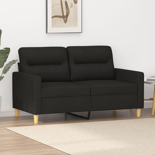 2-personers sofa sort 120 cm stof