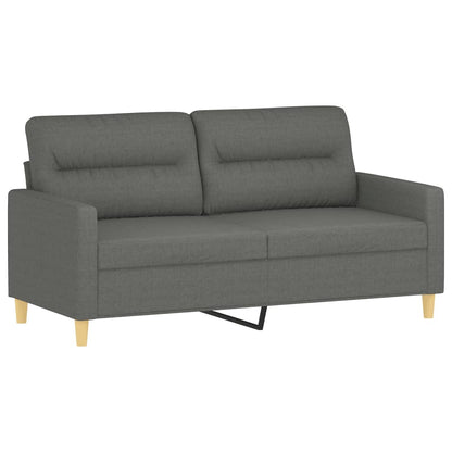 2-personers sofa mørkegrå 140 cm stof