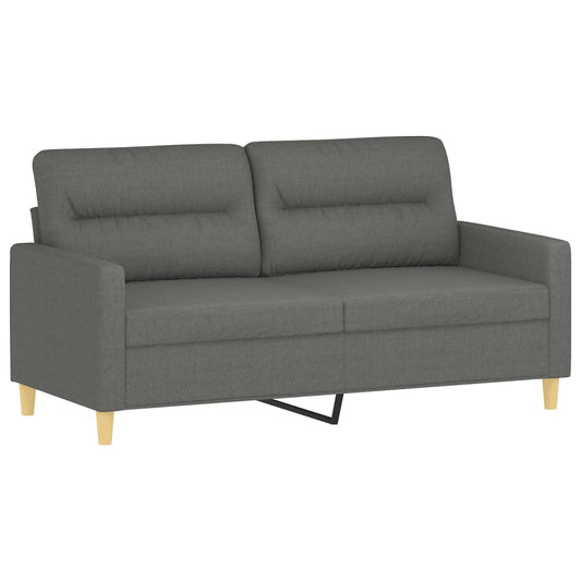 2-personers sofa mørkegrå 140 cm stof
