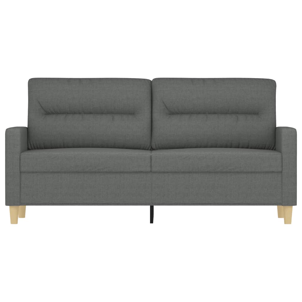 2-personers sofa mørkegrå 140 cm stof