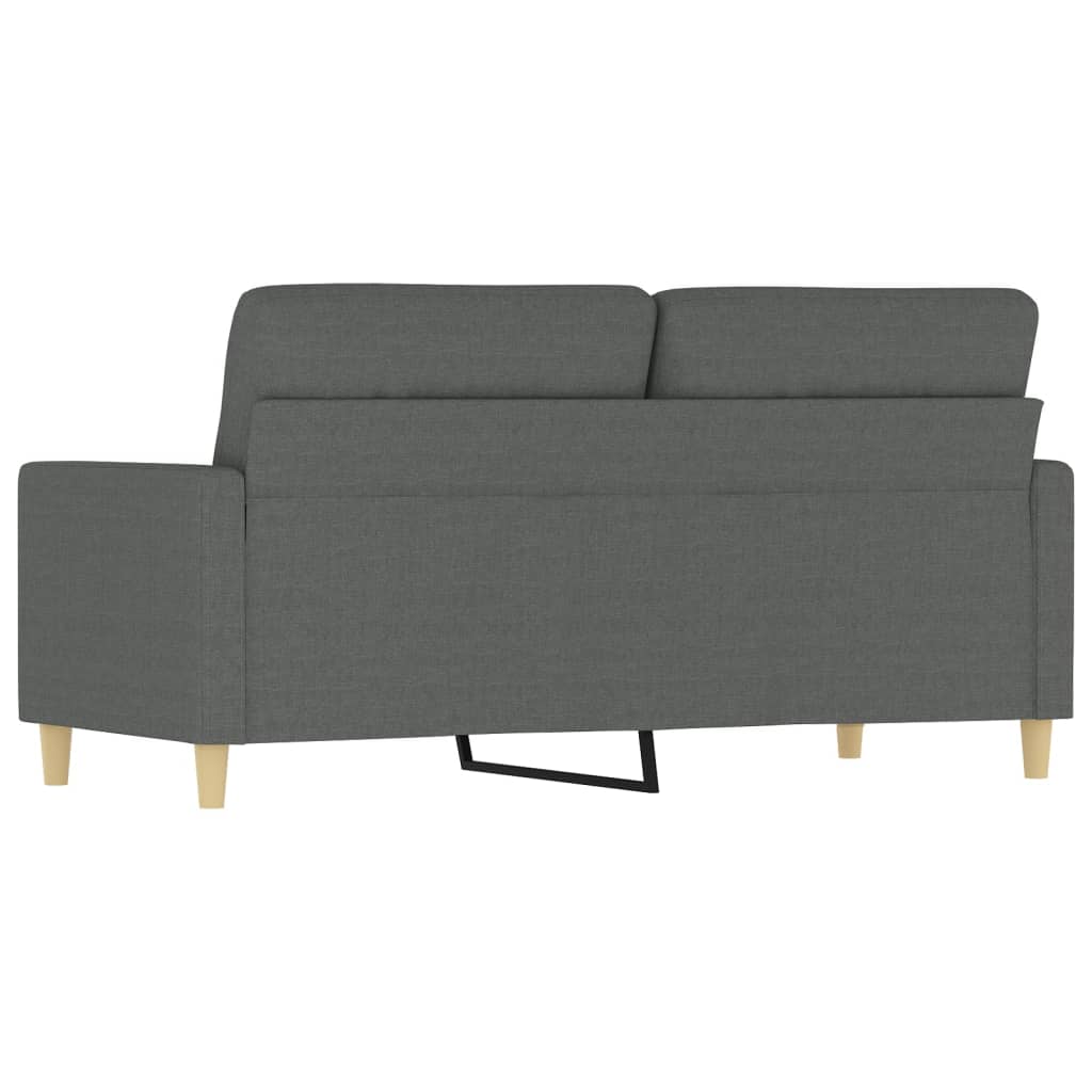 2-personers sofa mørkegrå 140 cm stof