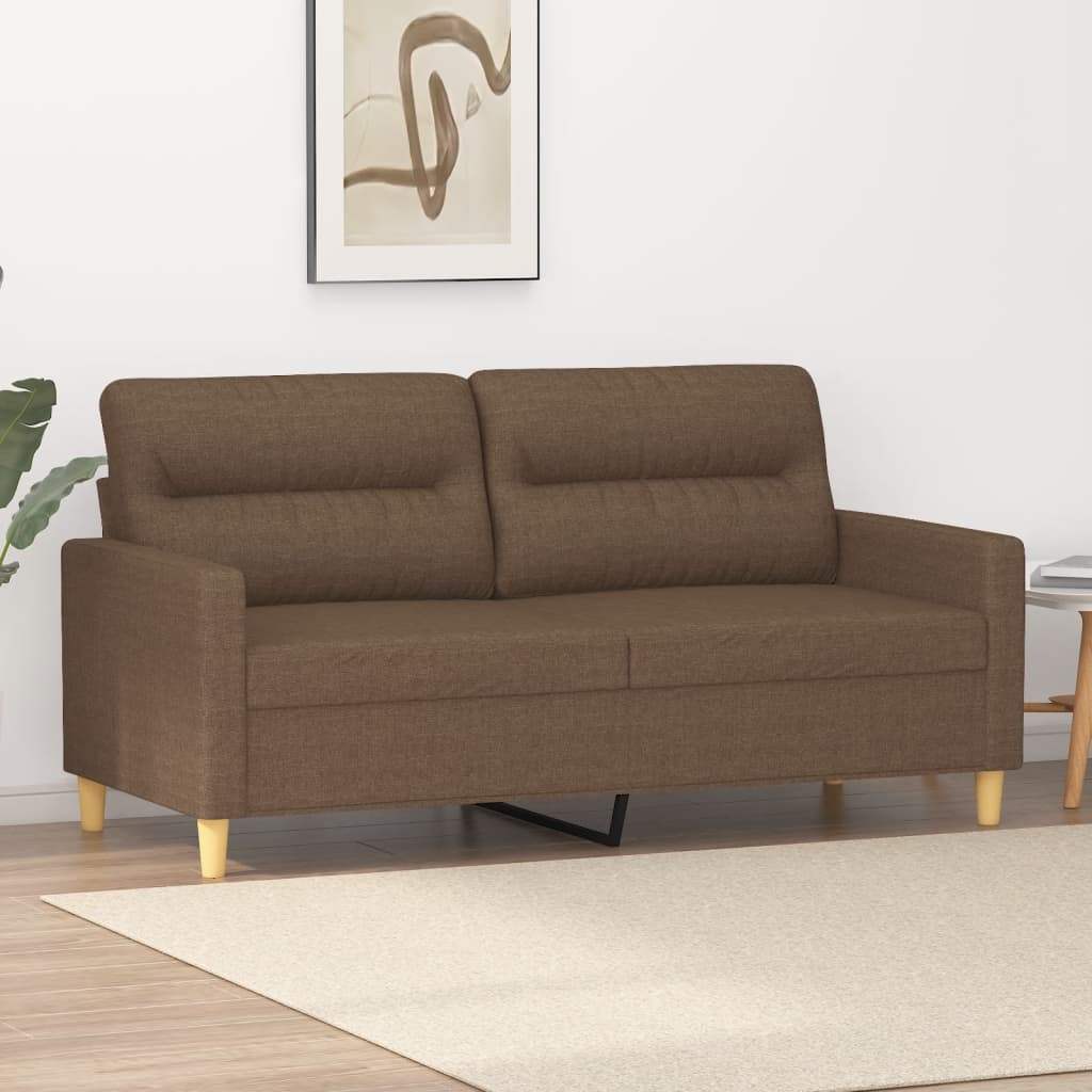 2-personers sofa brun 140 cm stof