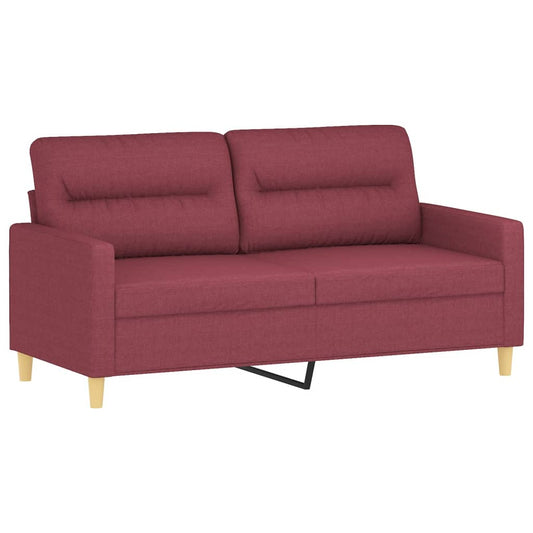 2-personers sofa vinrød 140 cm stof