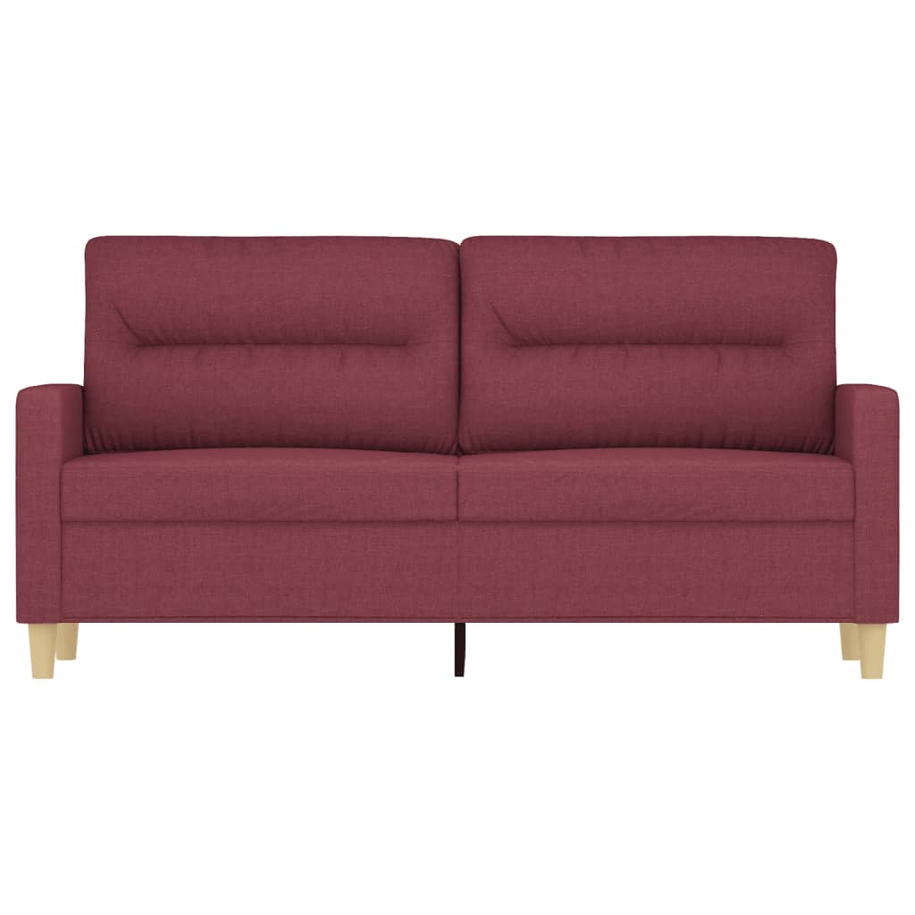 2-personers sofa vinrød 140 cm stof