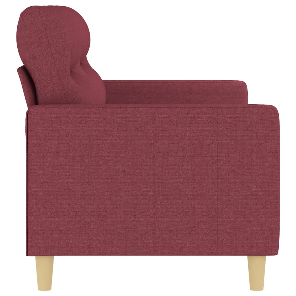 2-personers sofa vinrød 140 cm stof