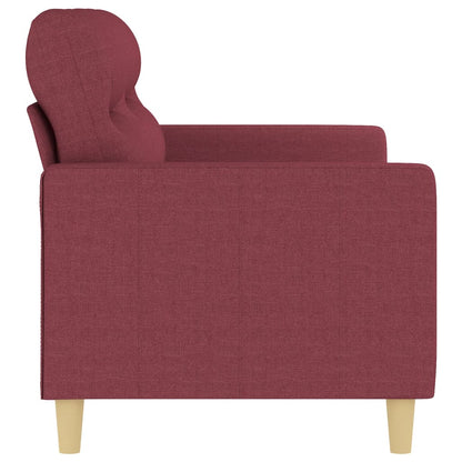 2-personers sofa vinrød 140 cm stof