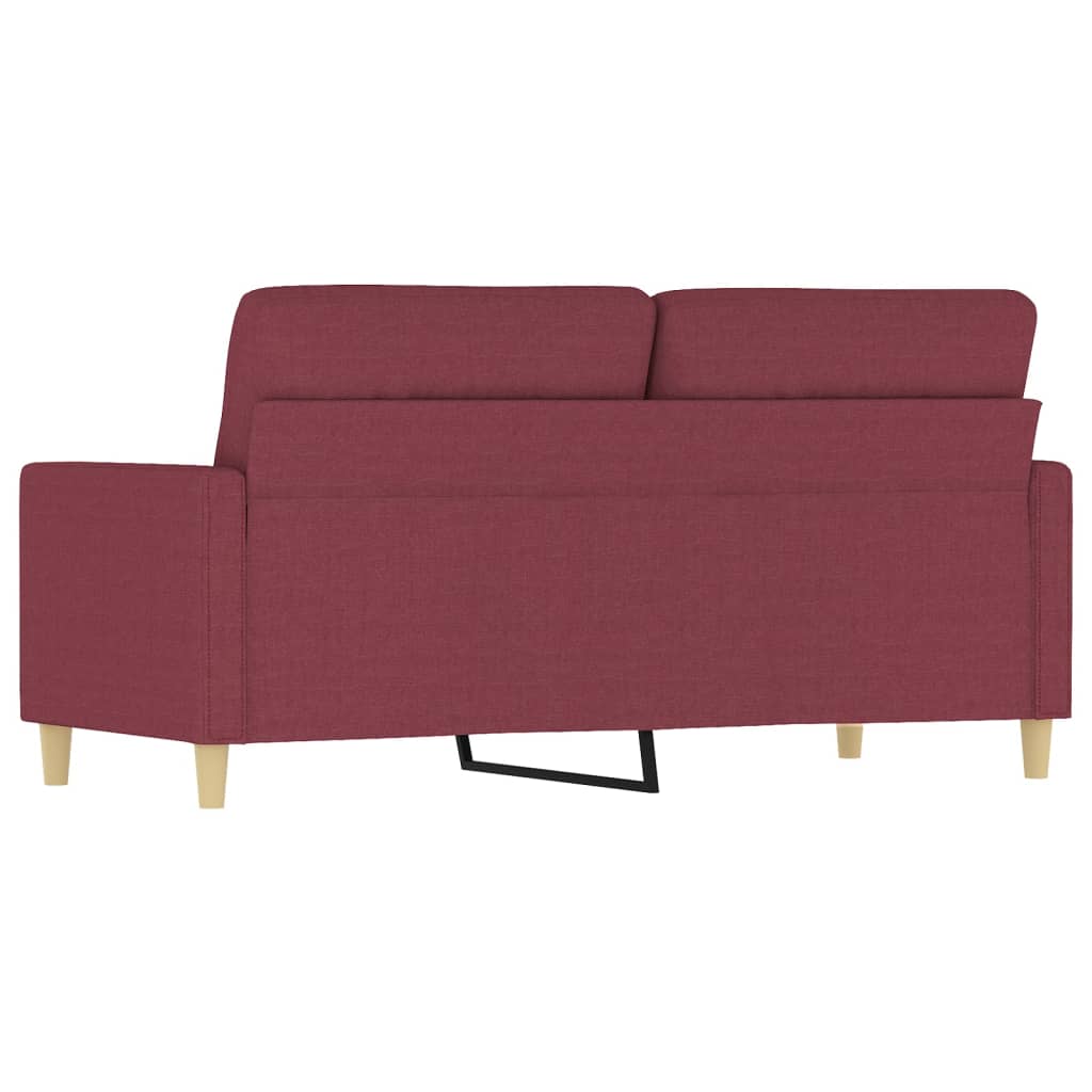 2-personers sofa vinrød 140 cm stof