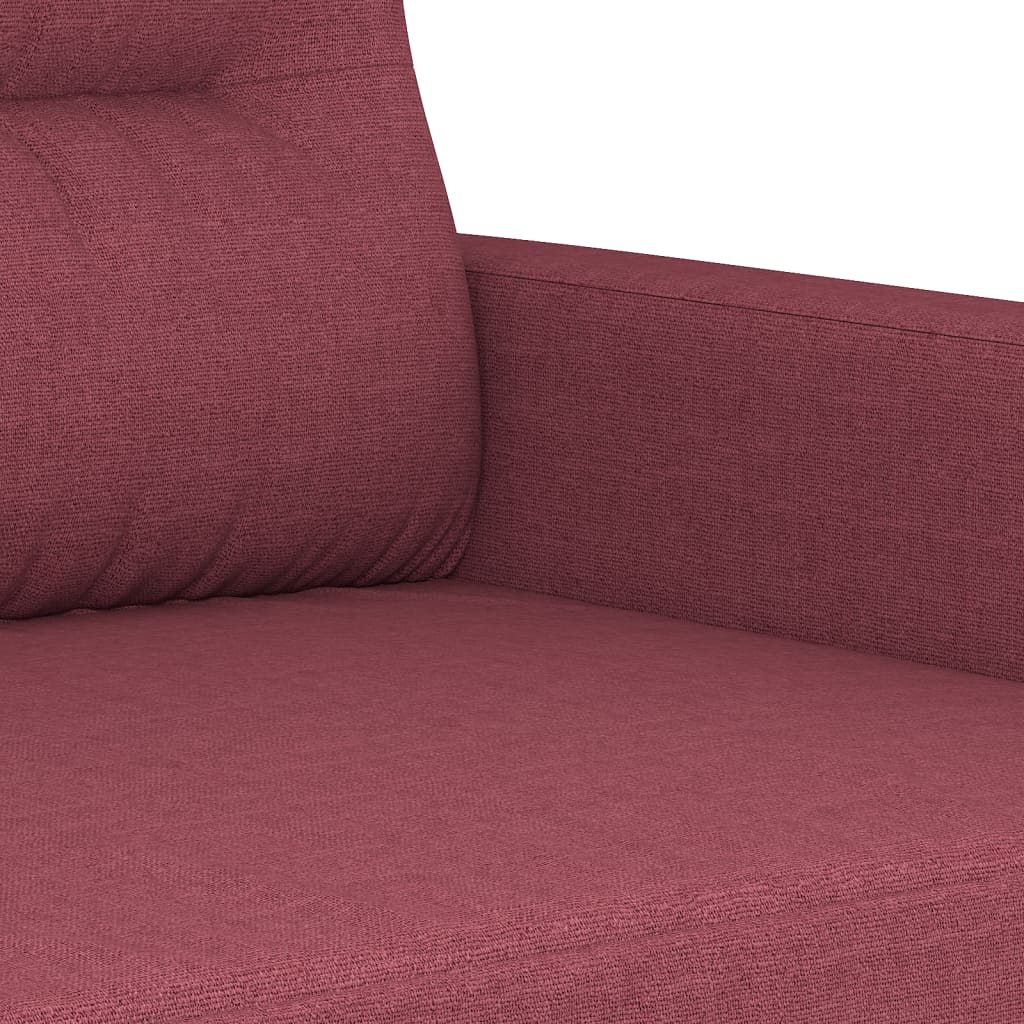 2-personers sofa vinrød 140 cm stof