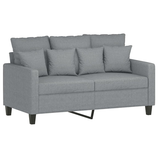 2-personers sofa lysegrå 120 cm stof