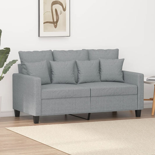 2-personers sofa lysegrå 120 cm stof