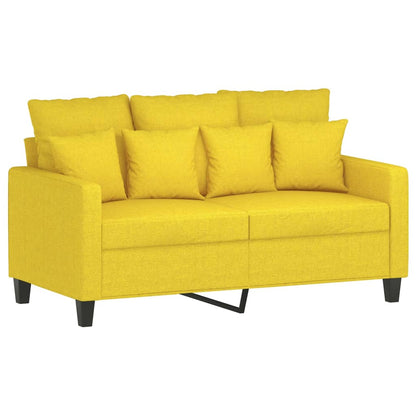 2-personers sofa lys gul 120 cm stof