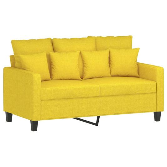 2-personers sofa lys gul 120 cm stof