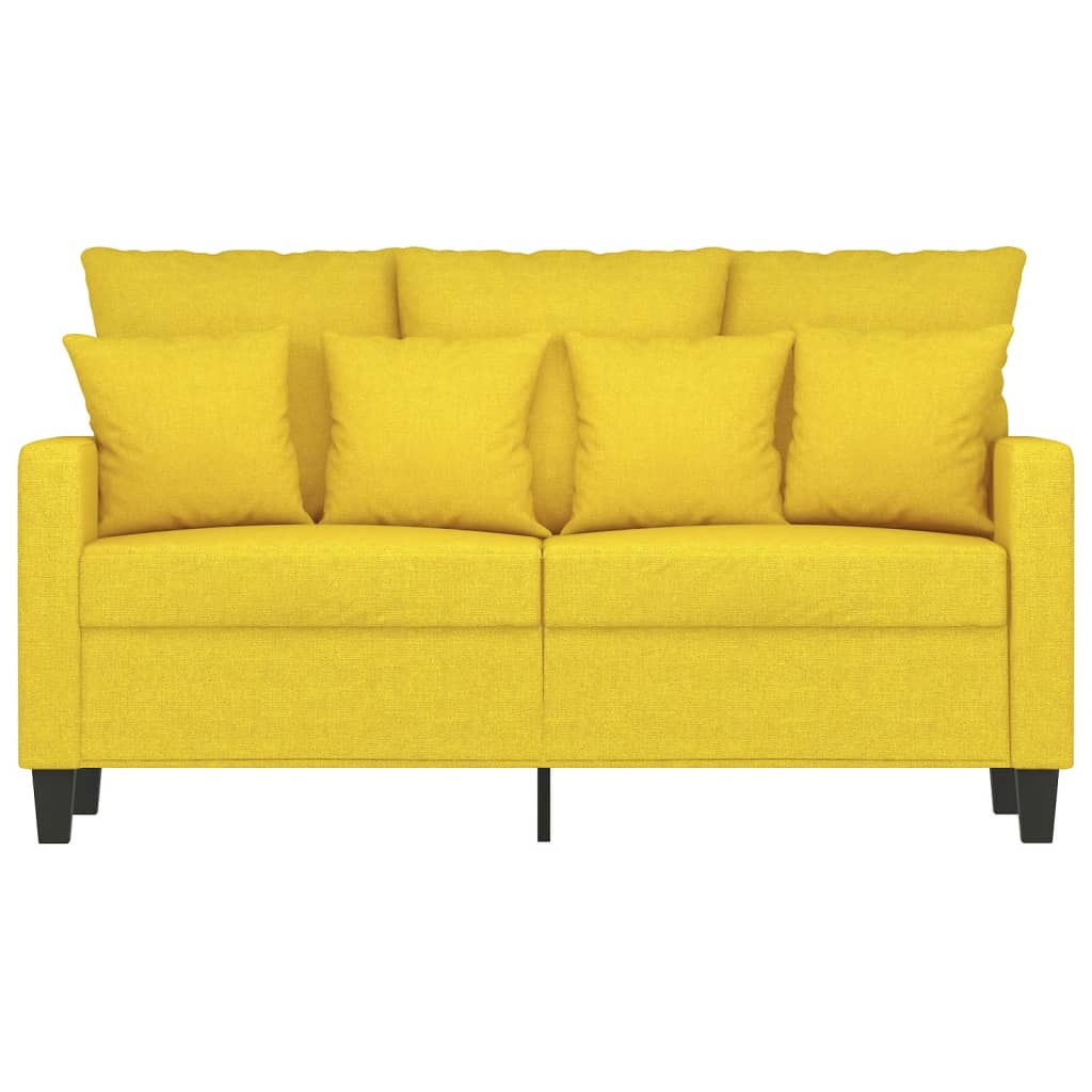 2-personers sofa lys gul 120 cm stof