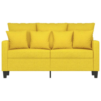 2-personers sofa lys gul 120 cm stof