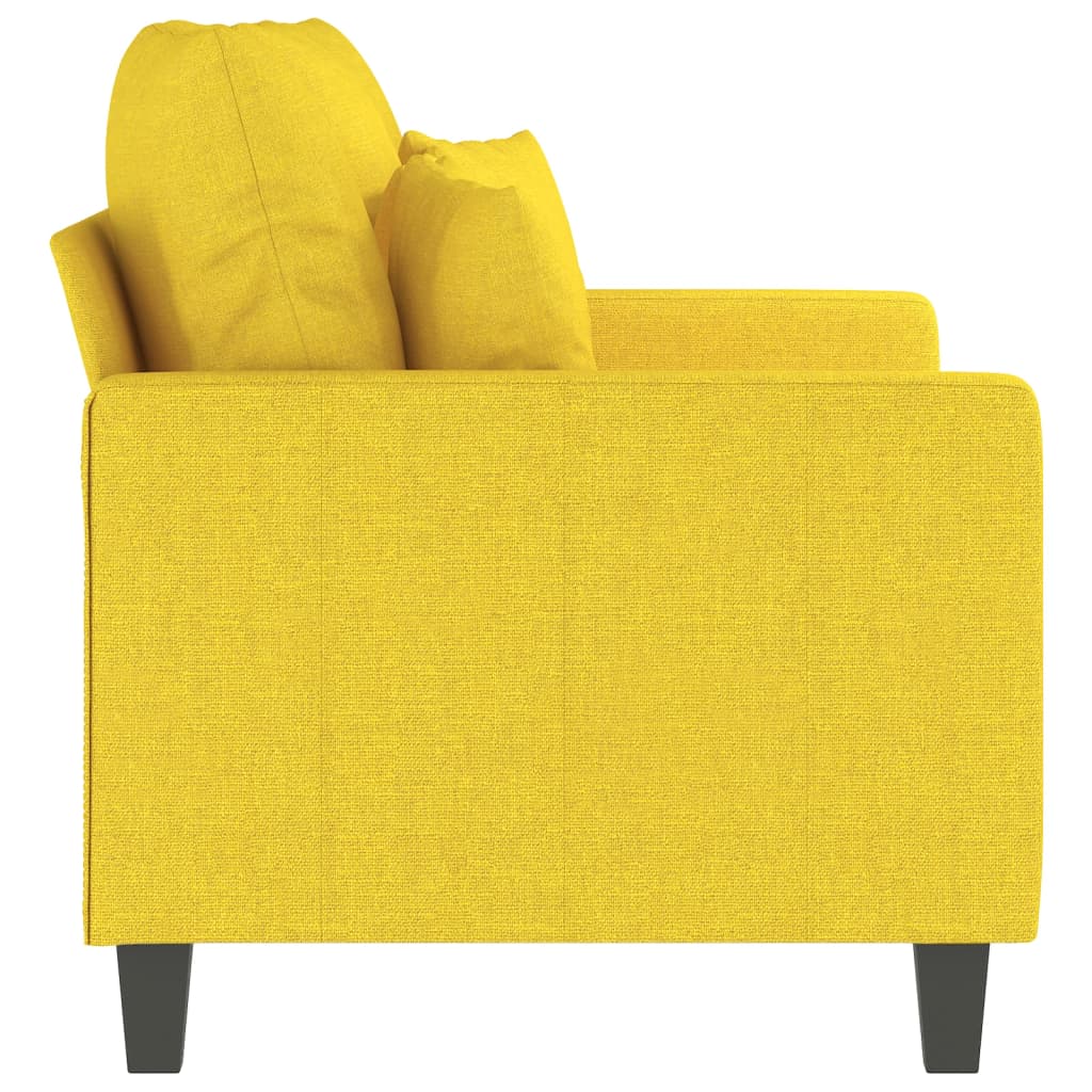 2-personers sofa lys gul 120 cm stof