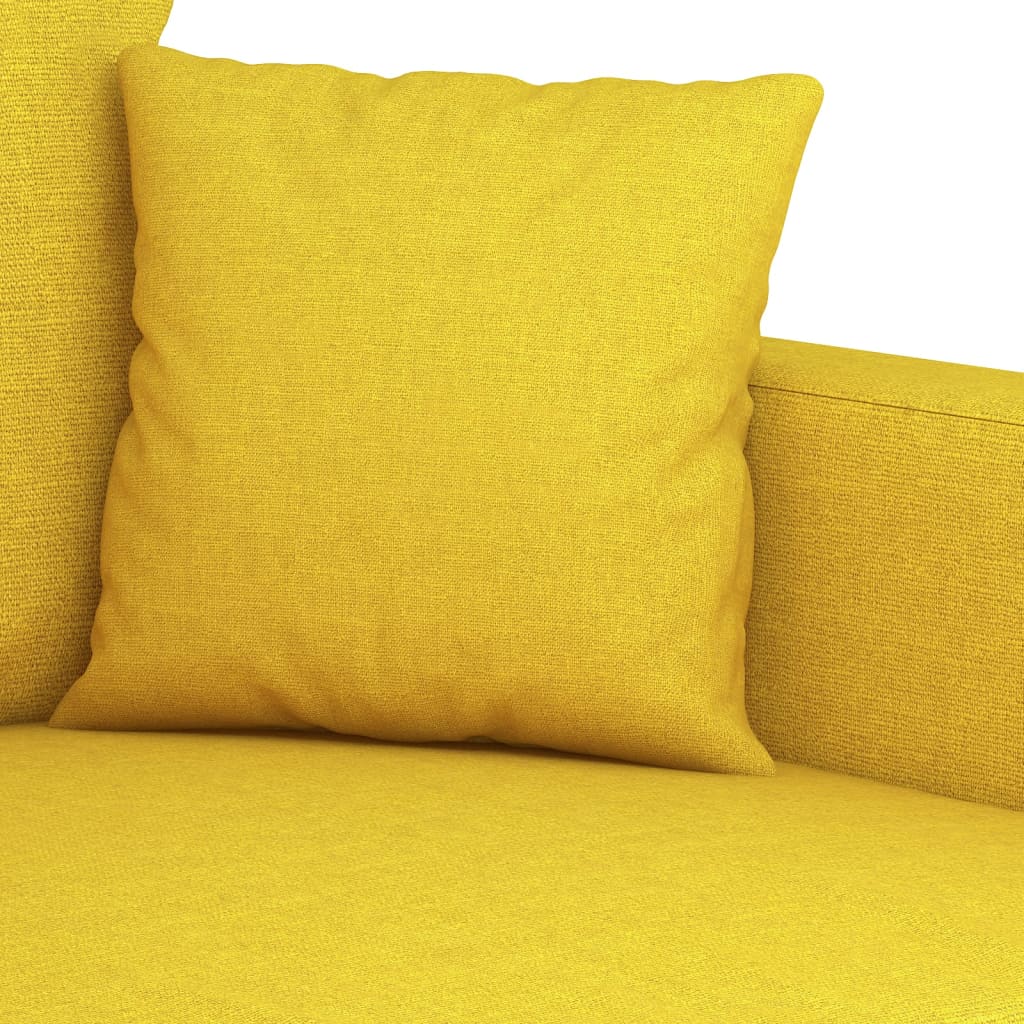 2-personers sofa lys gul 120 cm stof